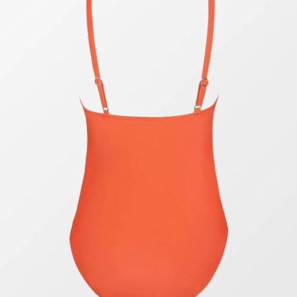 Cupshe - Maternity One Piece Swimsuit - Orange - Medium - Picture 5 of 6